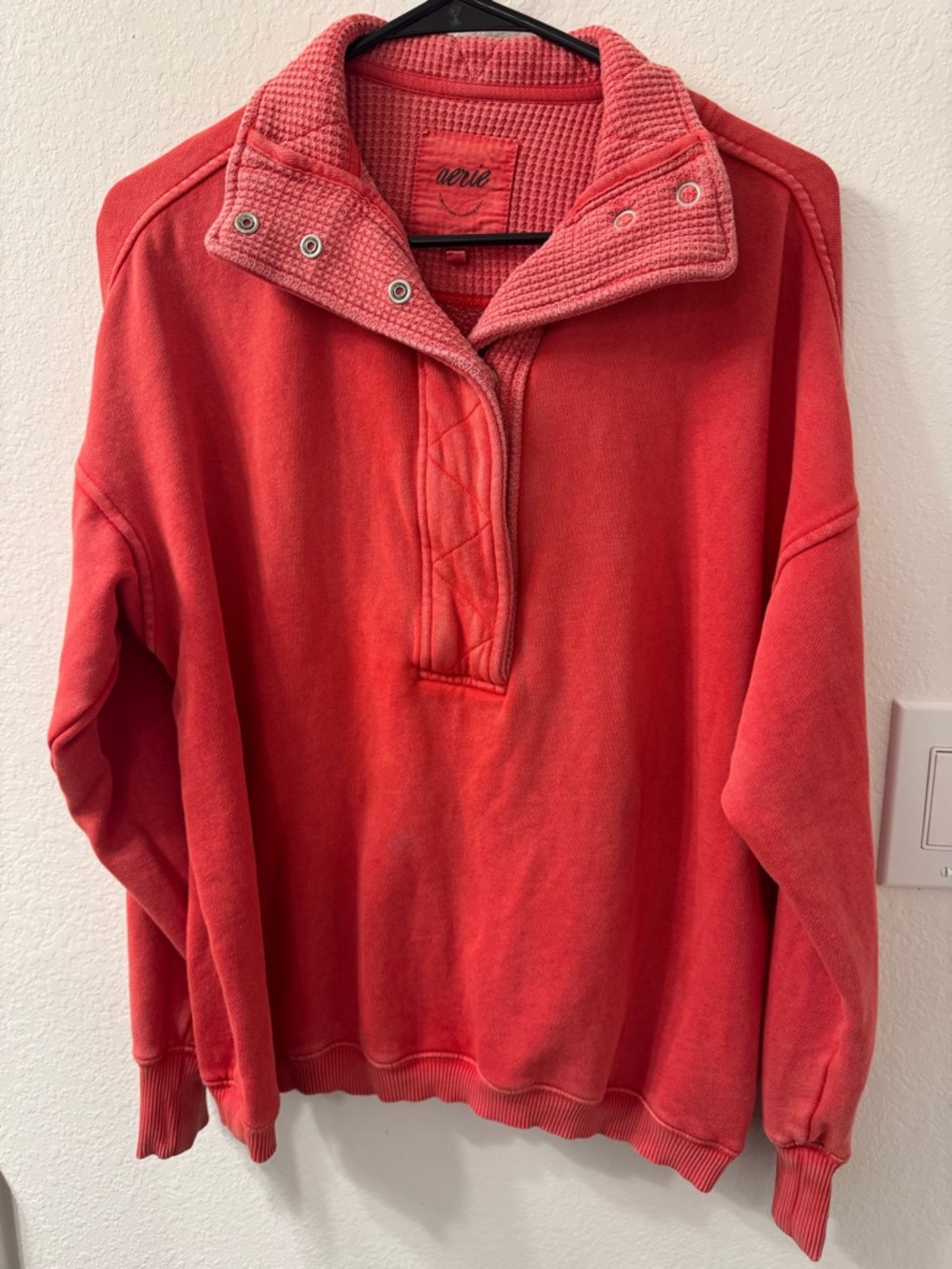 Aerie Red Pullover Oh-Snap! Sweatshirt